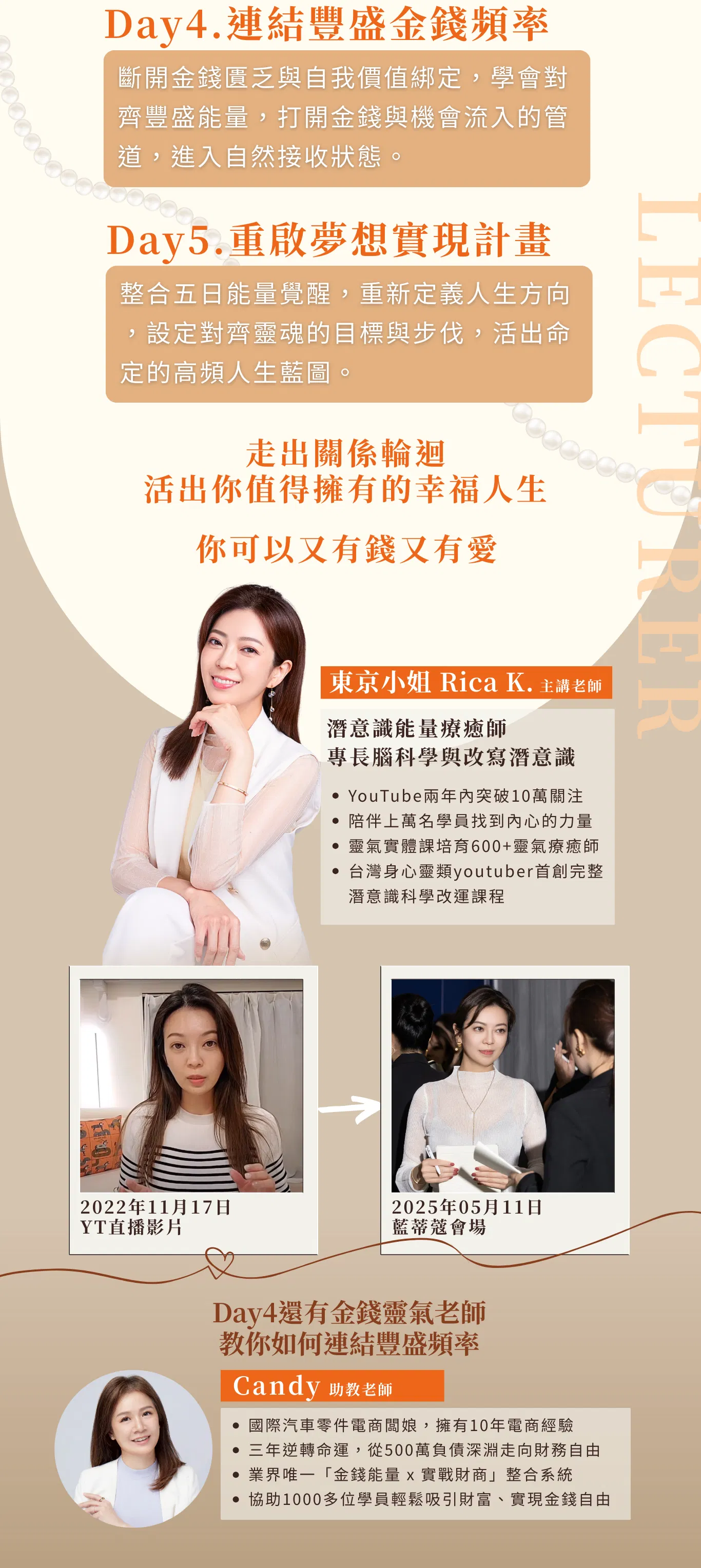 參加『覺醒女神能量』課程，啟動內在女性能量，提升顯化力，連結金錢能量，活出自由豐盛的人生。立即了解課程詳情！內在女性能量,顯化力提升,金錢能量連結,身心靈課程,東京小姐學院,Rica K.,潛意識療癒,女性成長課程,線上靈性課程