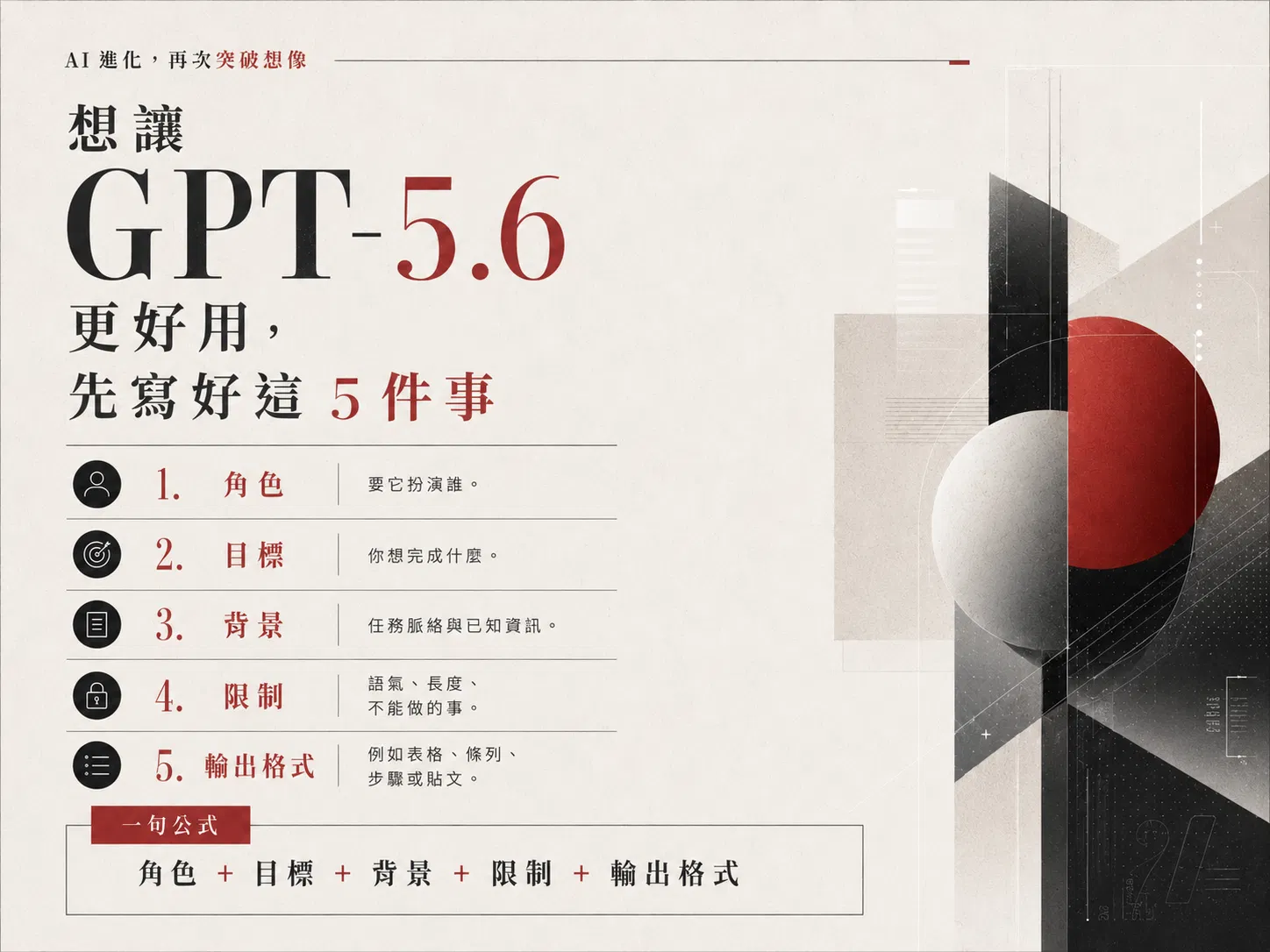 用好 GPT-5.6 的四個關鍵:先給任務、給範例、會追問、定標準