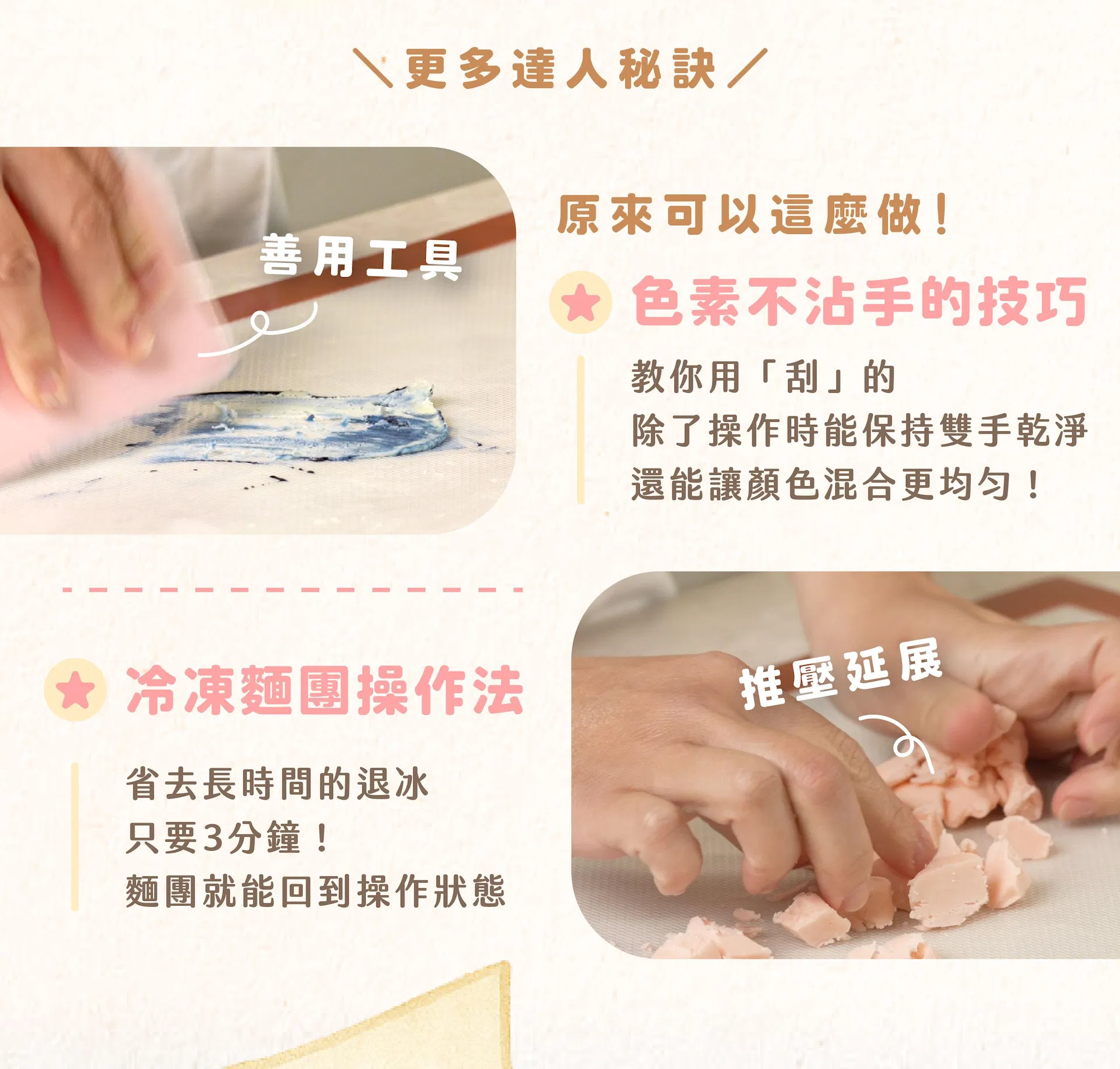 不沾手冷凍麵團操作法