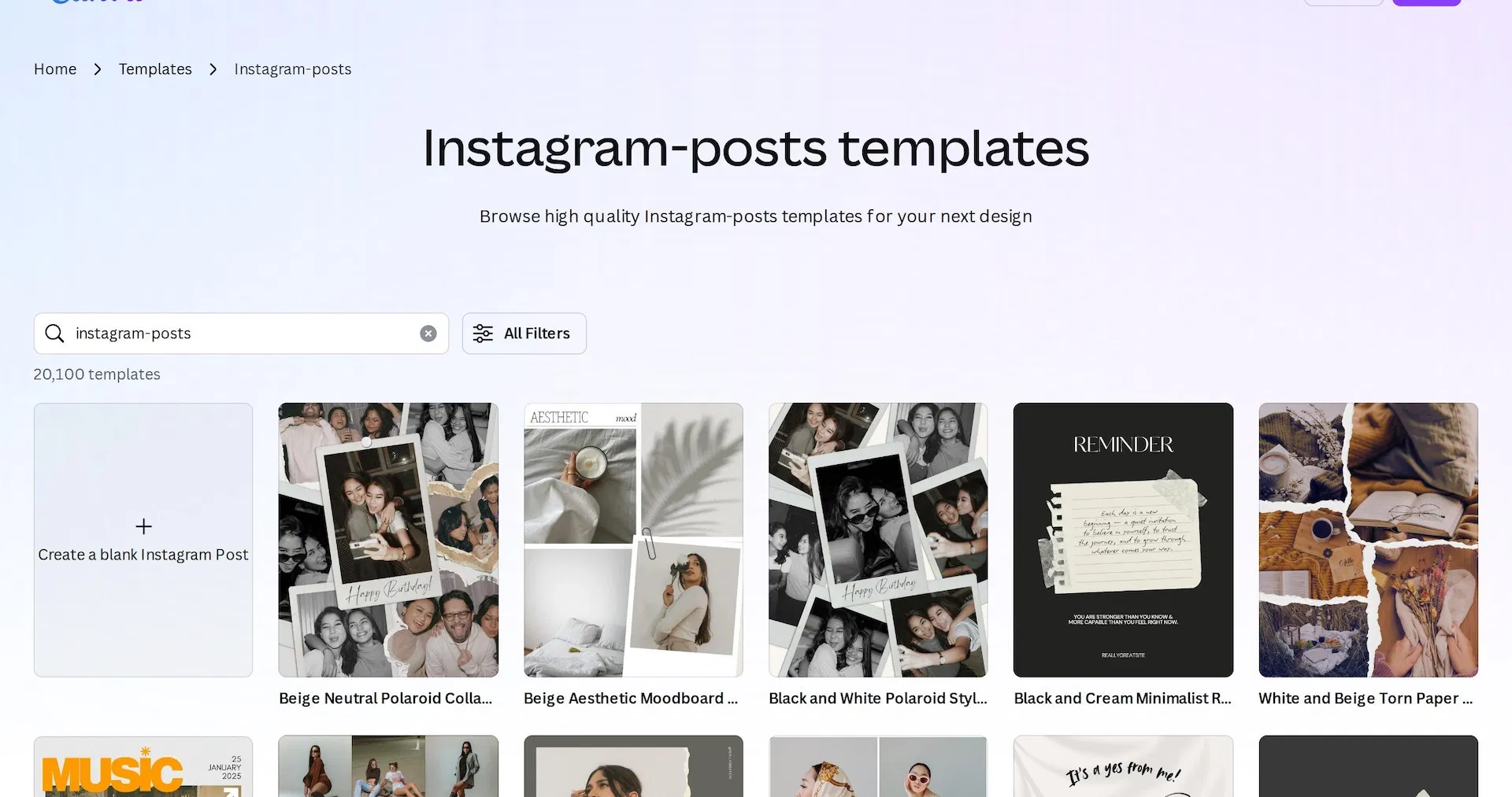 Canva Instagram 模板精選