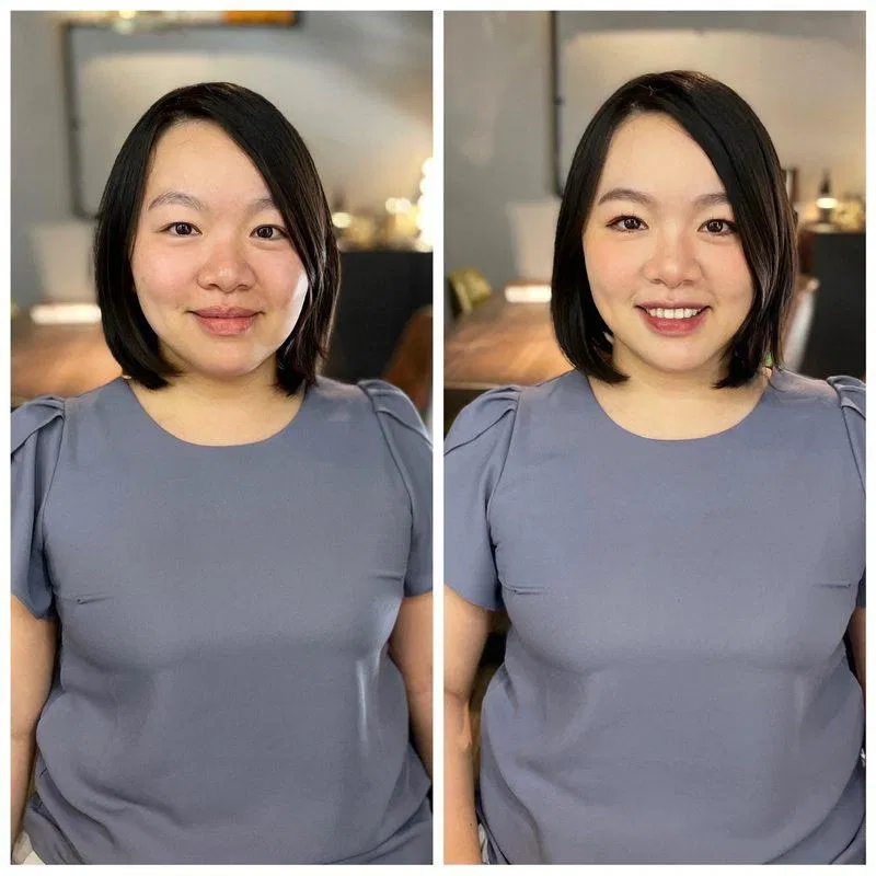 學員妝容調整前後對照,第三組