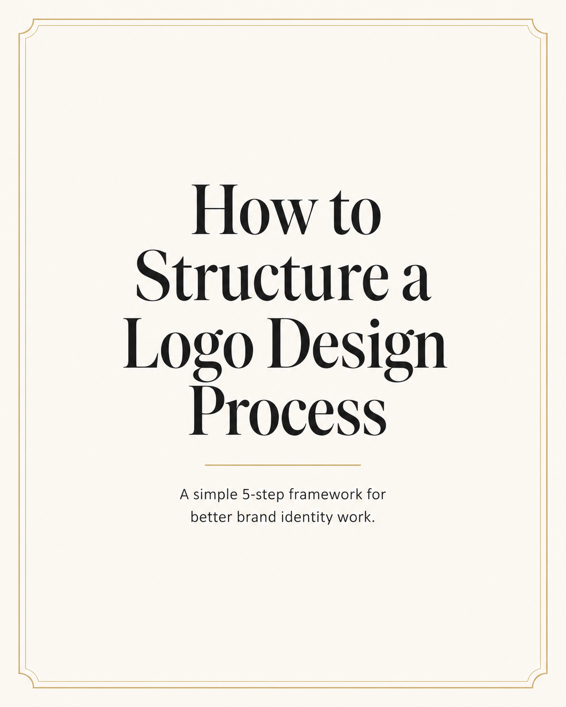 PROMPT 09 實測 Panel 1:How to Structure a Logo Design Process 封面