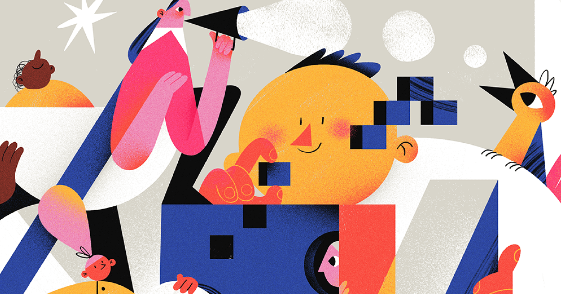 扁平風格範例，插畫家：Tania Yakunova