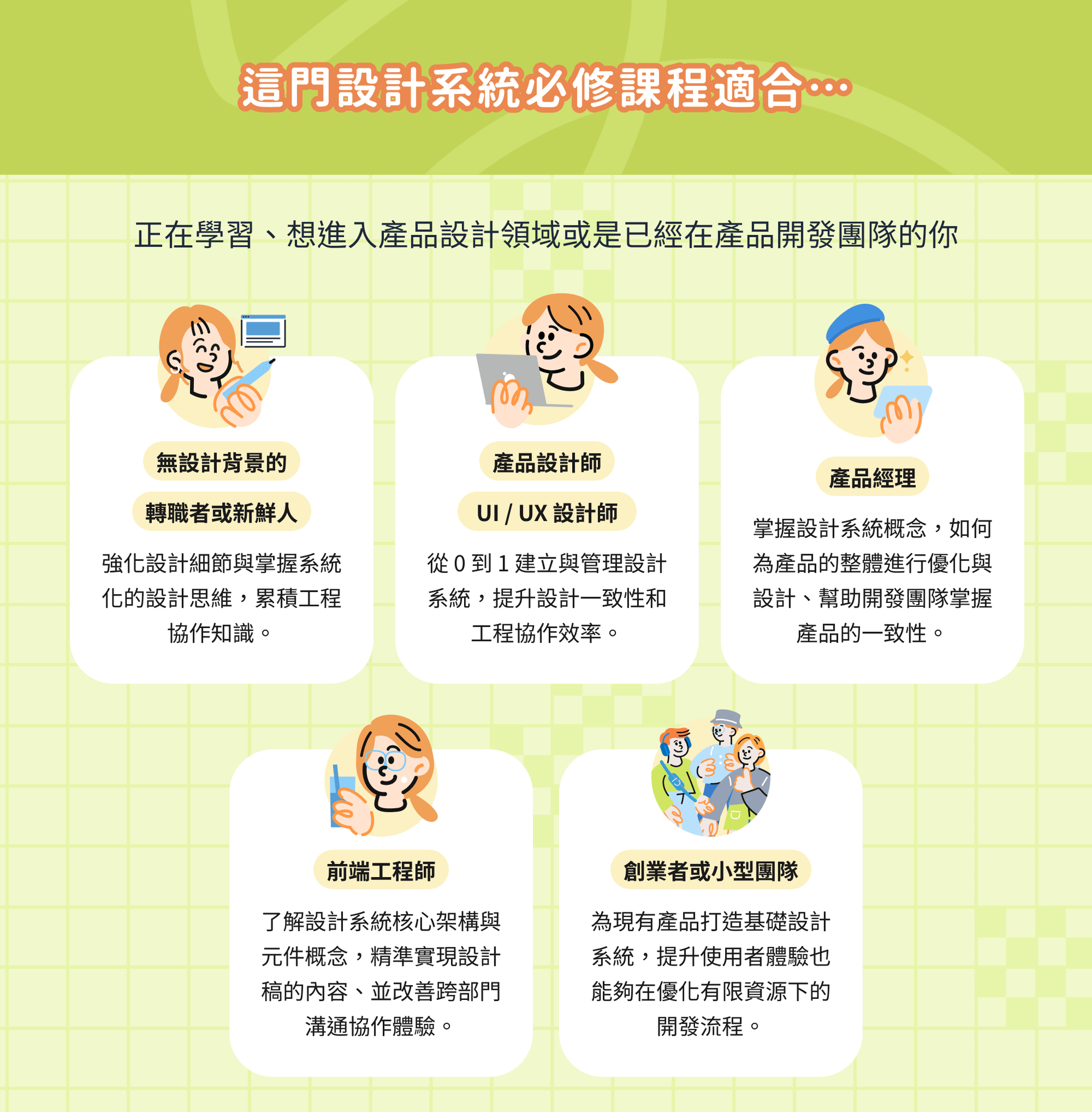 設計系統適合的學習者