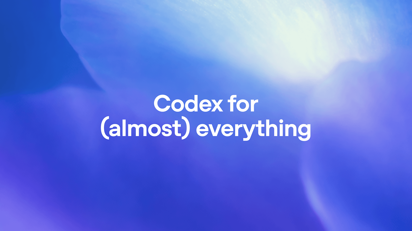 OpenAI Codex 官方主視覺,深藍色調,代表 Codex 從編碼工具擴展成通用 AI 代理人