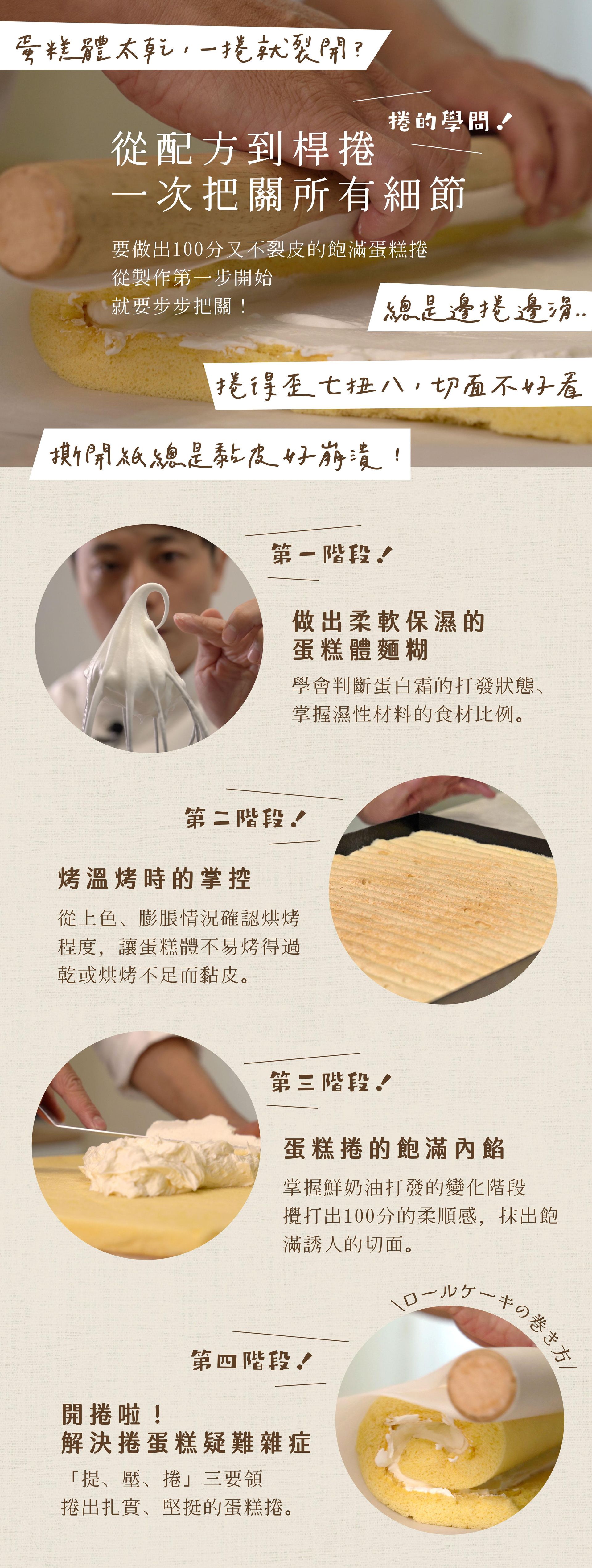 蛋糕捲細節完美掌握