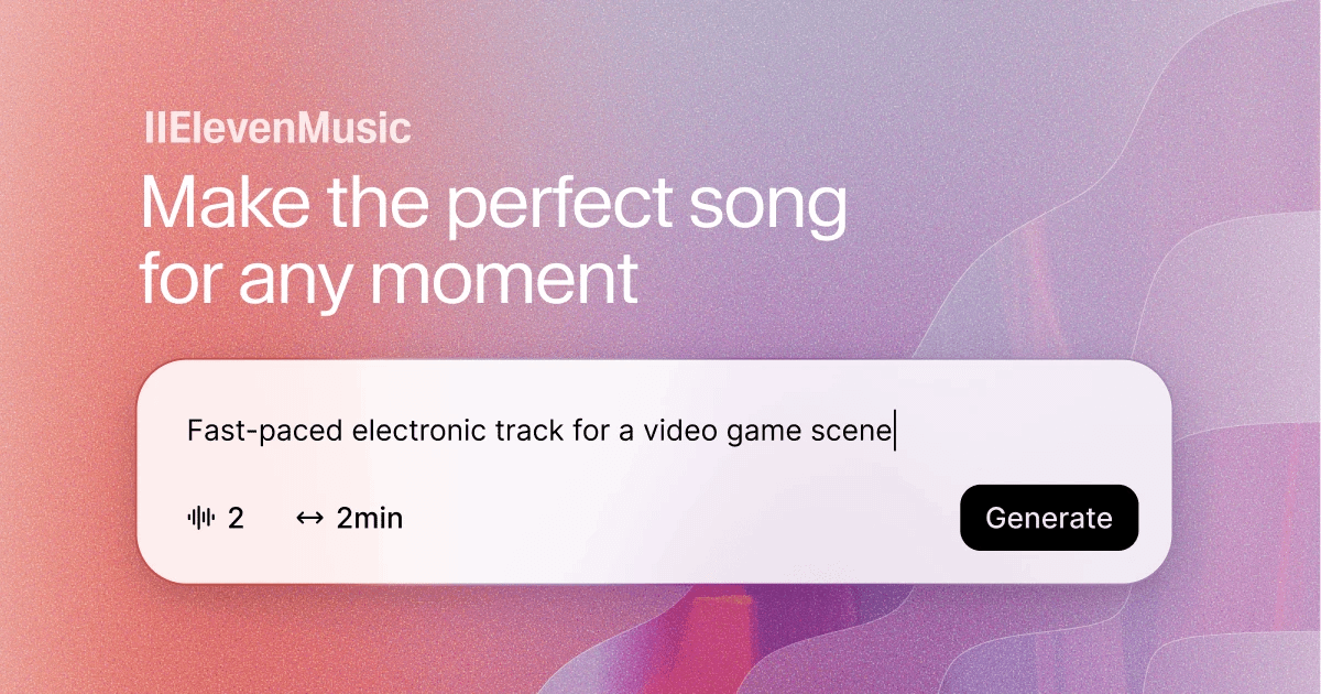 Eleven Music AI 音樂生成產品主視覺