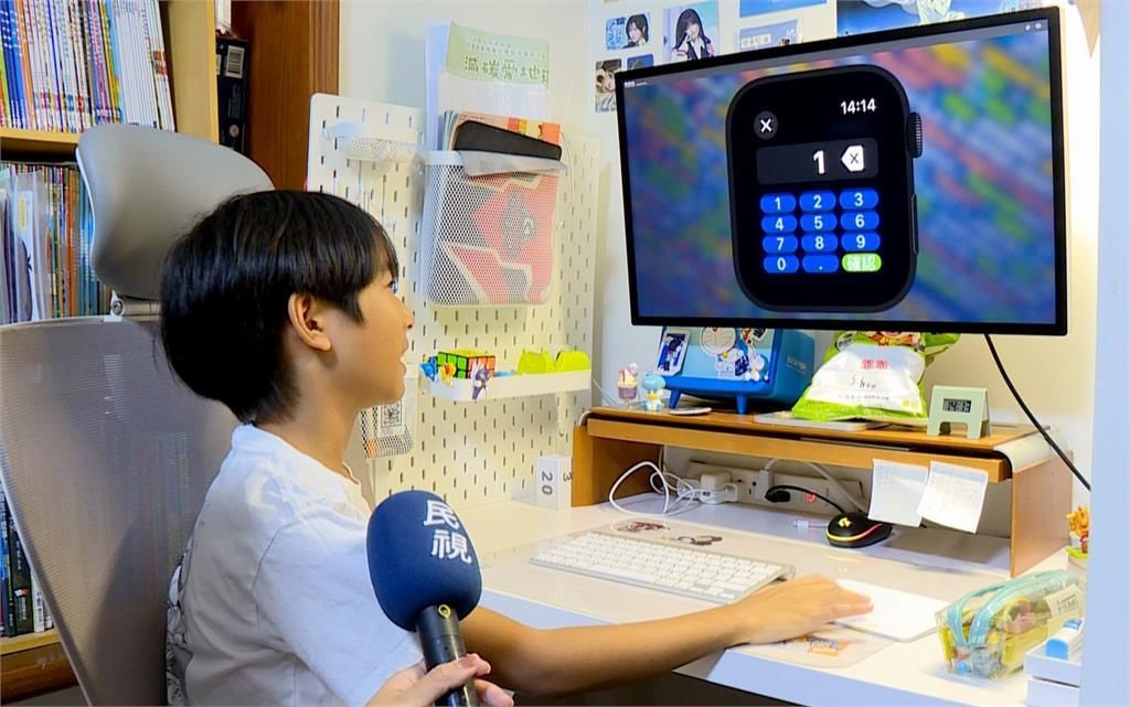 來自新北市今年９歲的海馬，花了半年時間自學寫程式並成功開發記帳ＡＰＰ。（圖／民視新聞）