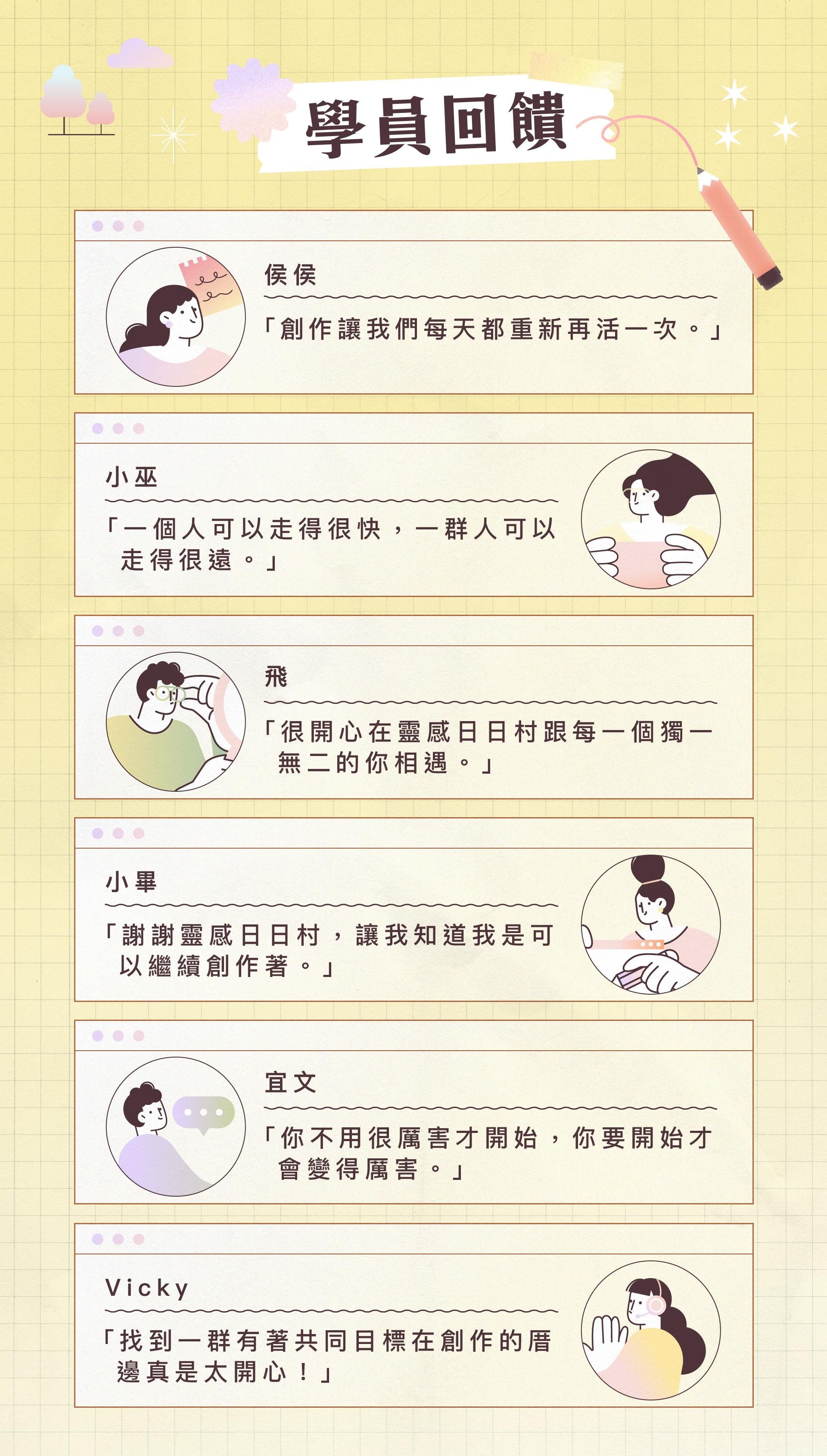 靈感日日村-21天創作養成挑戰學員回饋