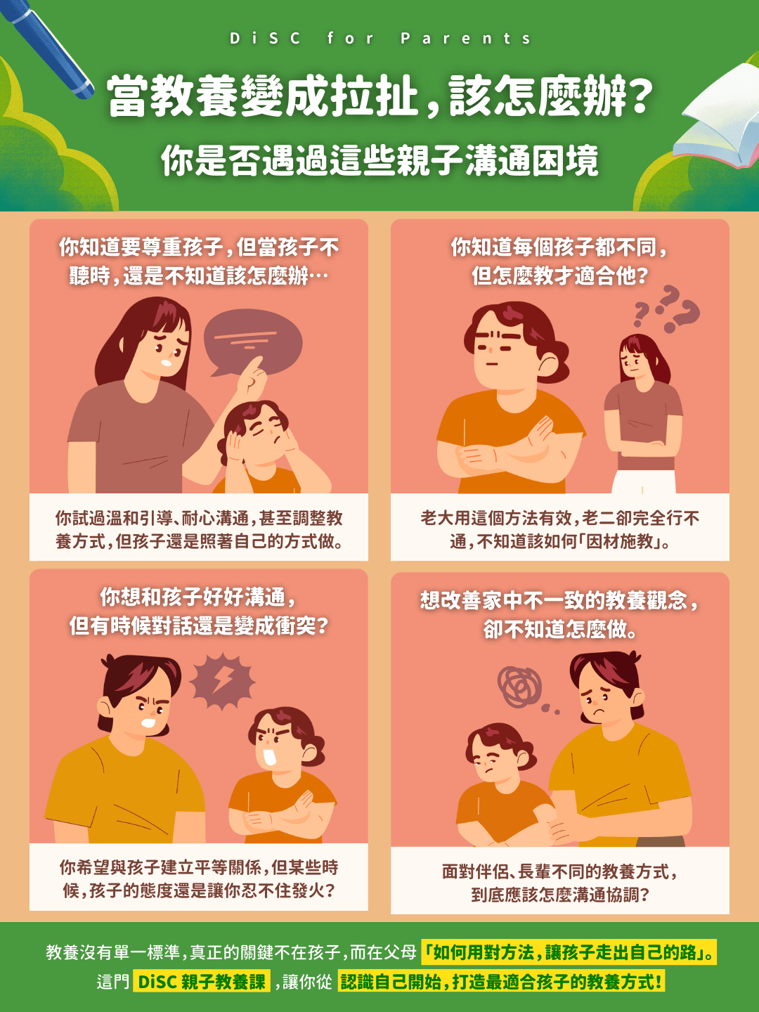 DiSC親子教養溝通課程，由 Everything DiSC 專家親自授課