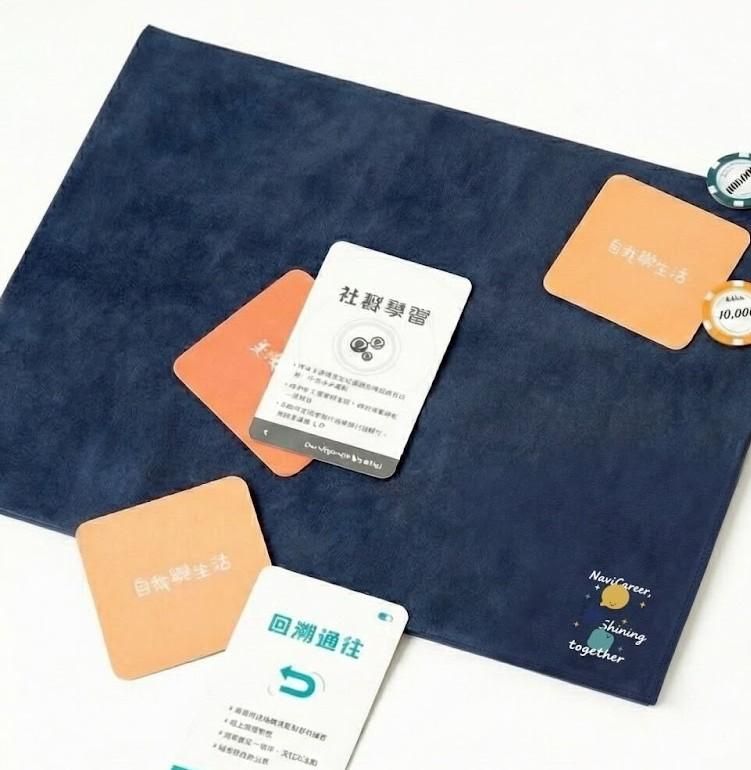 【 職游五歲了 】微光回游・助人者嘉年華周邊 - 職游 牌卡布墊(普魯士藍)