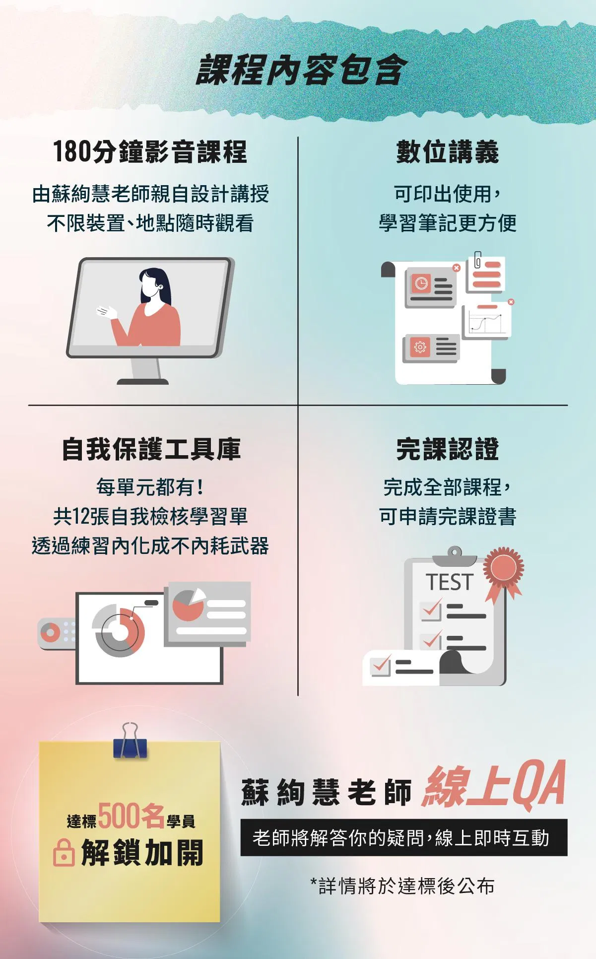 職場不內耗課程內容:180分鐘影音、數位講義、自我保護工具庫與完課認證