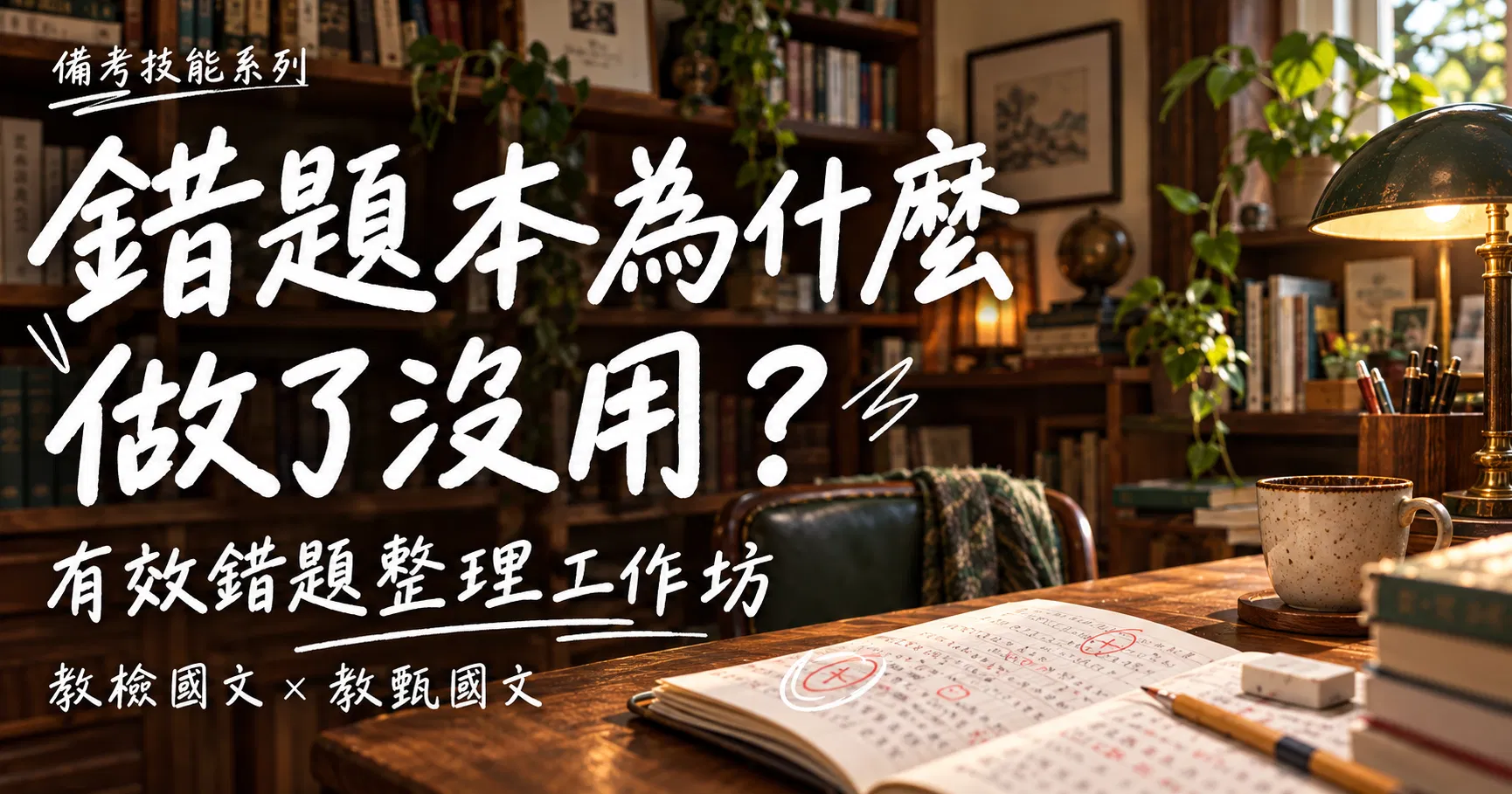 錯題本為什麼做了沒用？有效錯題整理工作坊【備考技能系列】