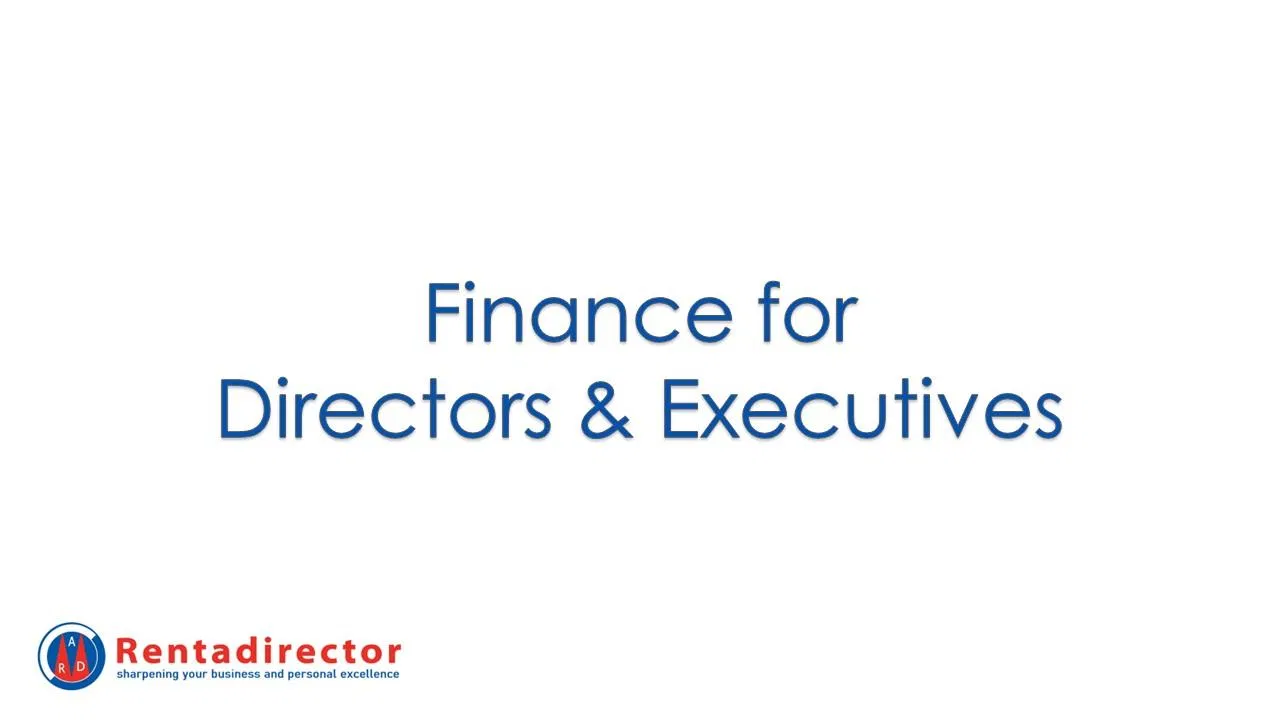Finance for Directors and Executives