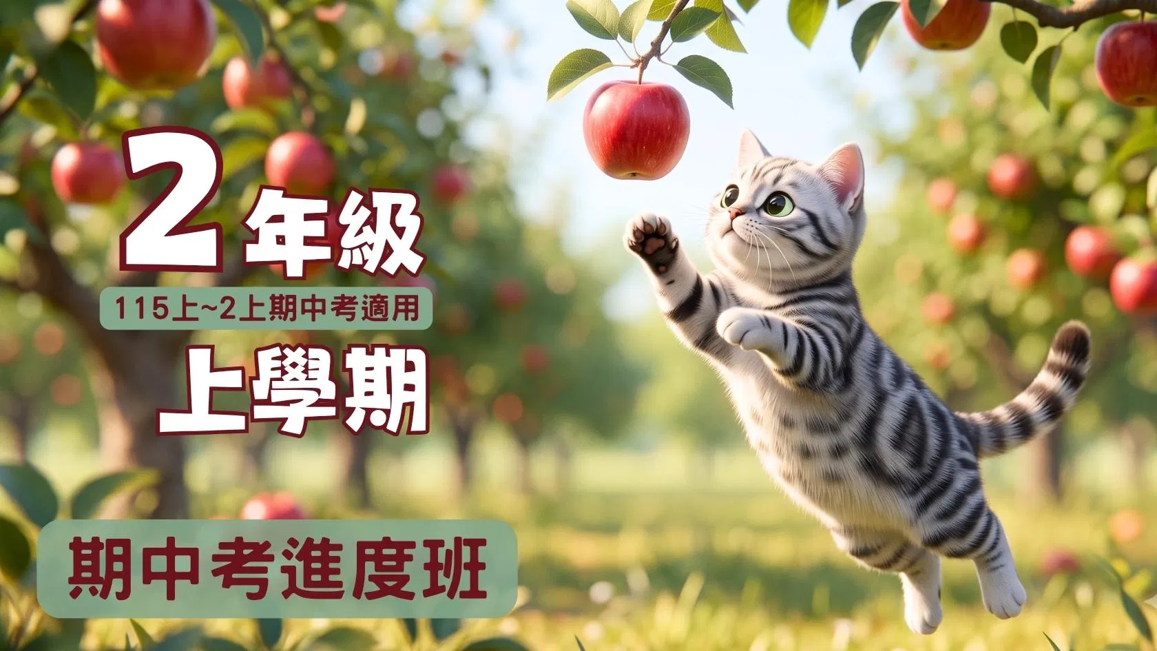 115小二數學 - 線上家教|2上期中考進度班 - 喵叫授國小數學
