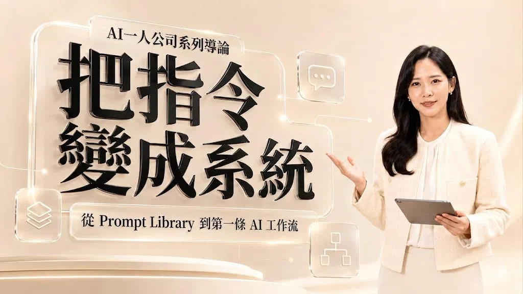 導論：AI 一人公司輕鬆上手／把你的專業，變成24小時自動販售的資產
