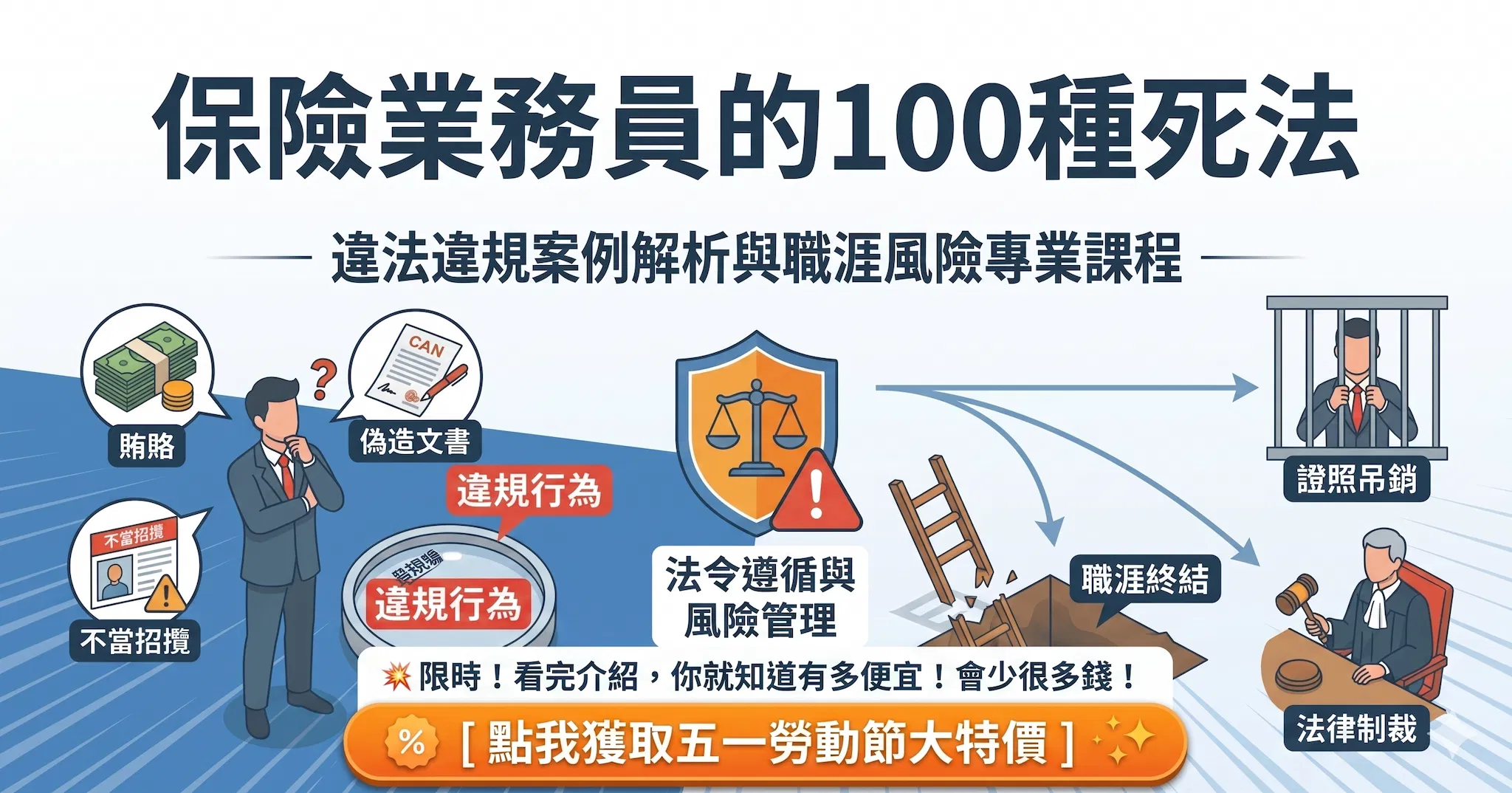 揭密保險業務員踩紅線的百種死法