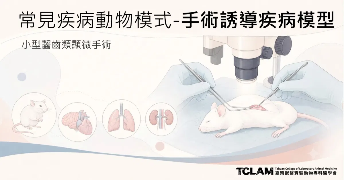 常見疾病動物模式-小型齧齒類手術誘導疾病模型