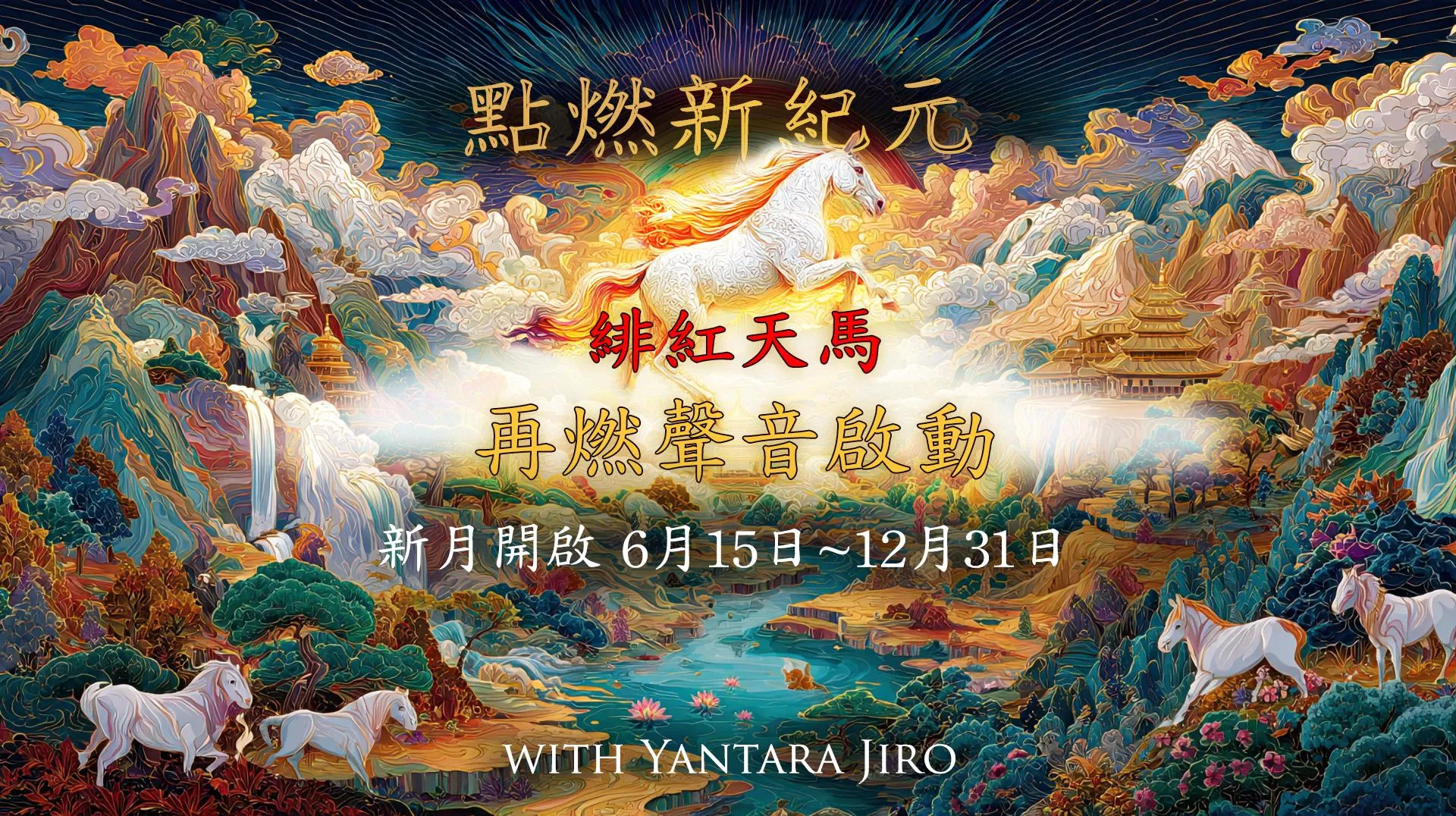 6月15日 — 12月31日【再燃聲音啟動】緋紅天馬與 Yantara Jiro 共赴下半年的意識之旅