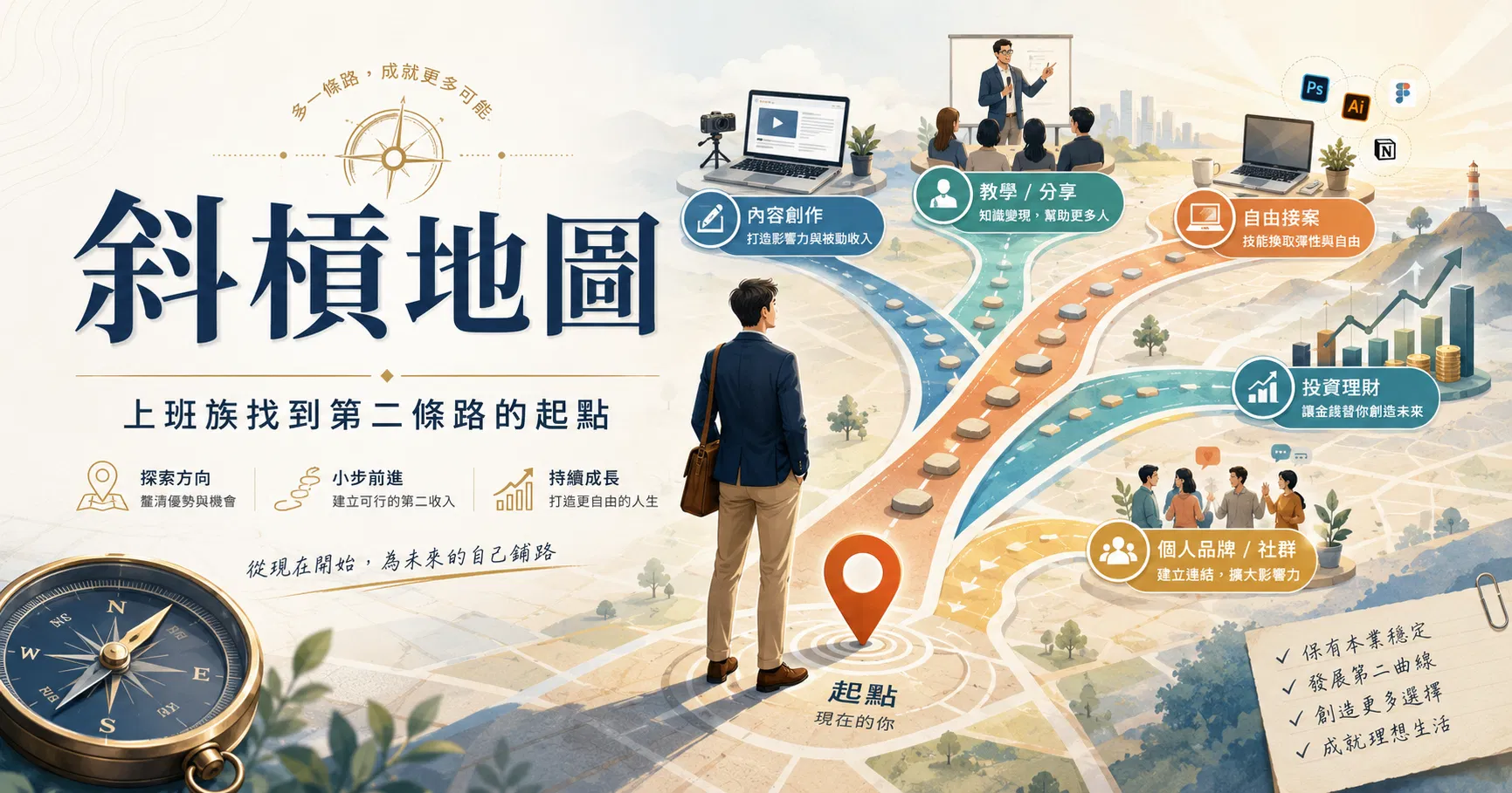 斜槓地圖｜上班族找到第二條路的起點