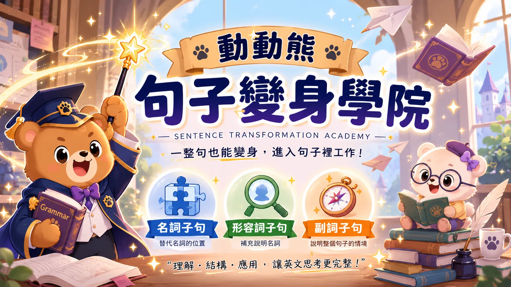 動動熊句子變身學院(12週陪跑，2026/09月開始)