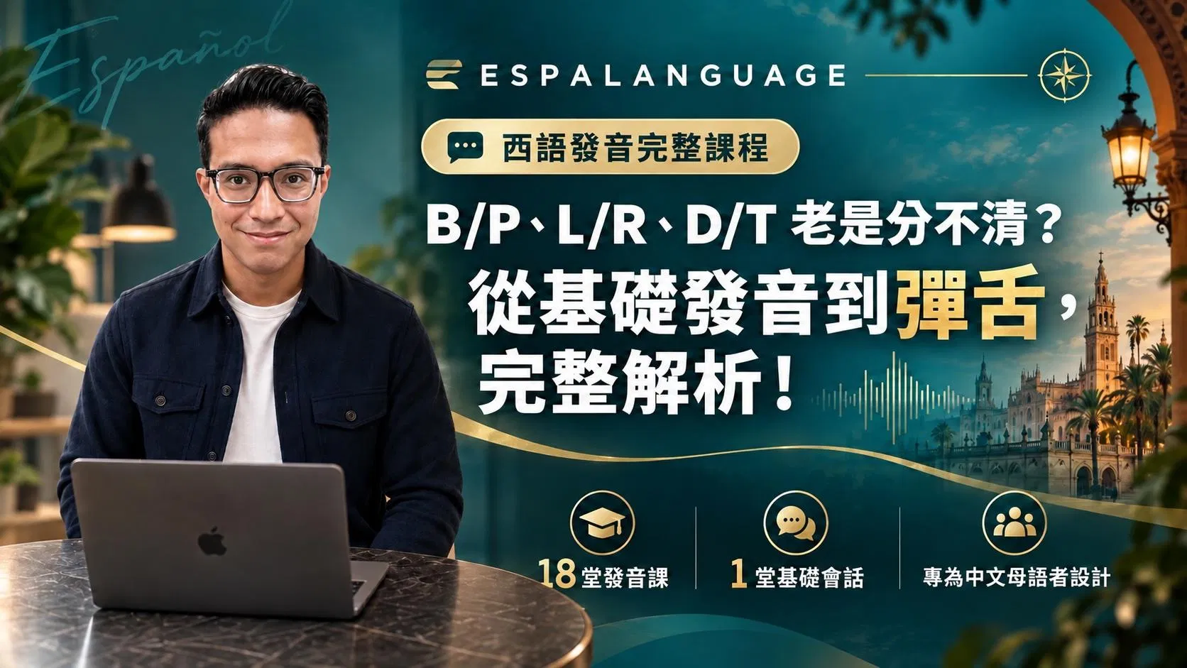 西班牙文發音完整課程｜從母音、易混淆發音到彈舌練習