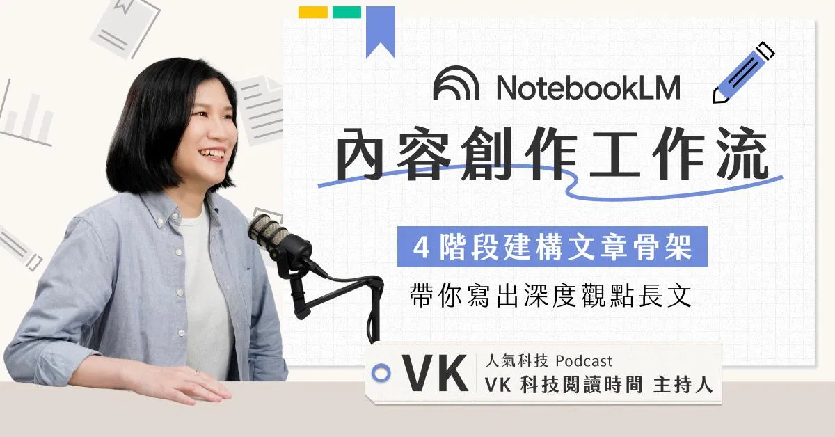 NotebookLM 內容創作工作流｜4 階段建構文章骨架，帶你寫出深度觀點長文