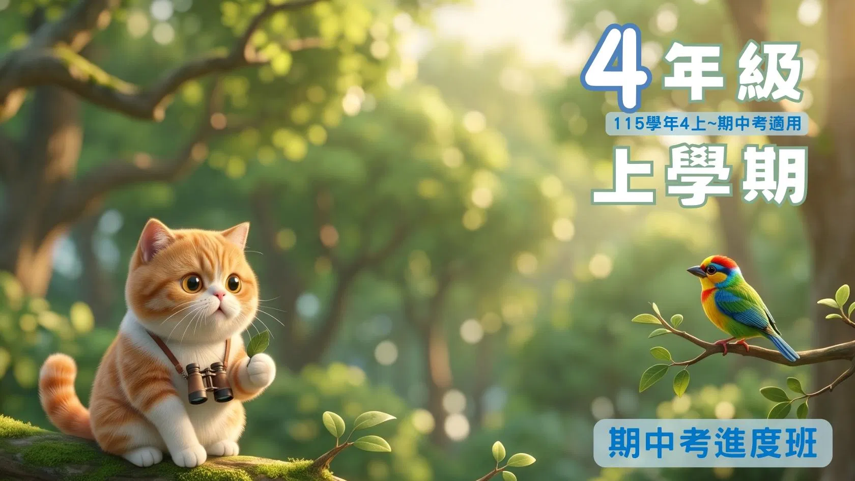 115小四數學 - 線上家教｜4上期中考進度班 - 喵叫授國小數學