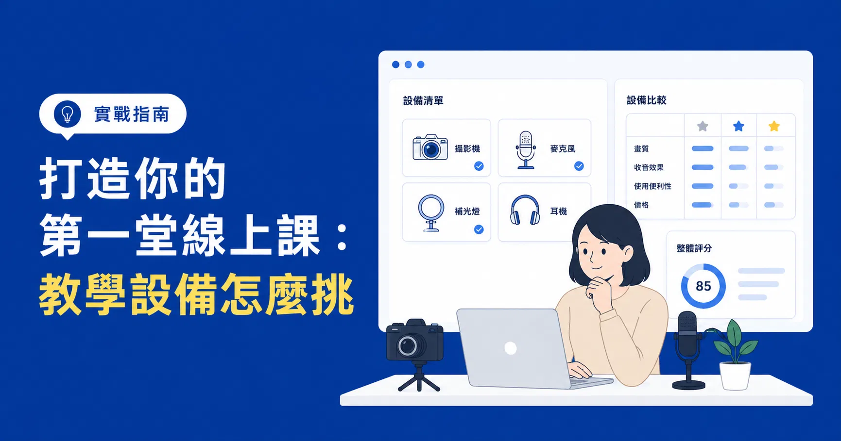 【名單磁鐵示範】打造你的第一堂線上課：教學設備怎麼挑