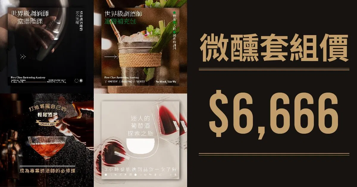 打造專屬自己的輕鬆酒吧！成為專業調酒師的必修課｜Stupid Bar - 微醺4件套組價