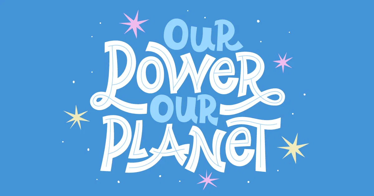 【可拆筆畫文字素材】Our Power Our Planet