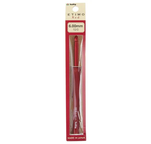 日本廣島TULIP-ETIMO Red 紅色鉤針 10/0 號 (6.00mm) 單支