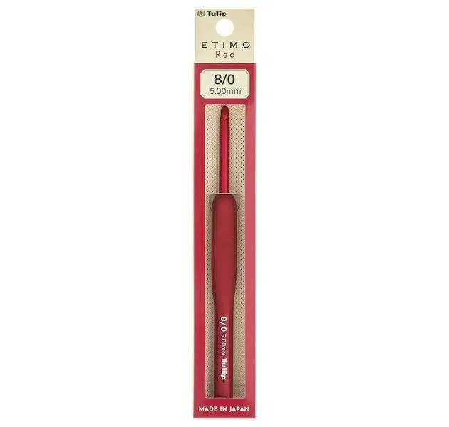 日本廣島TULIP-ETIMO Red 紅色鉤針 8/0 號 (5.0mm) 單支