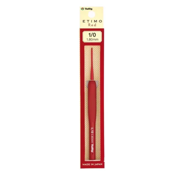 日本廣島TULIP-ETIMO Red 紅色鉤針 1/0 號 (1.0mm) 單支