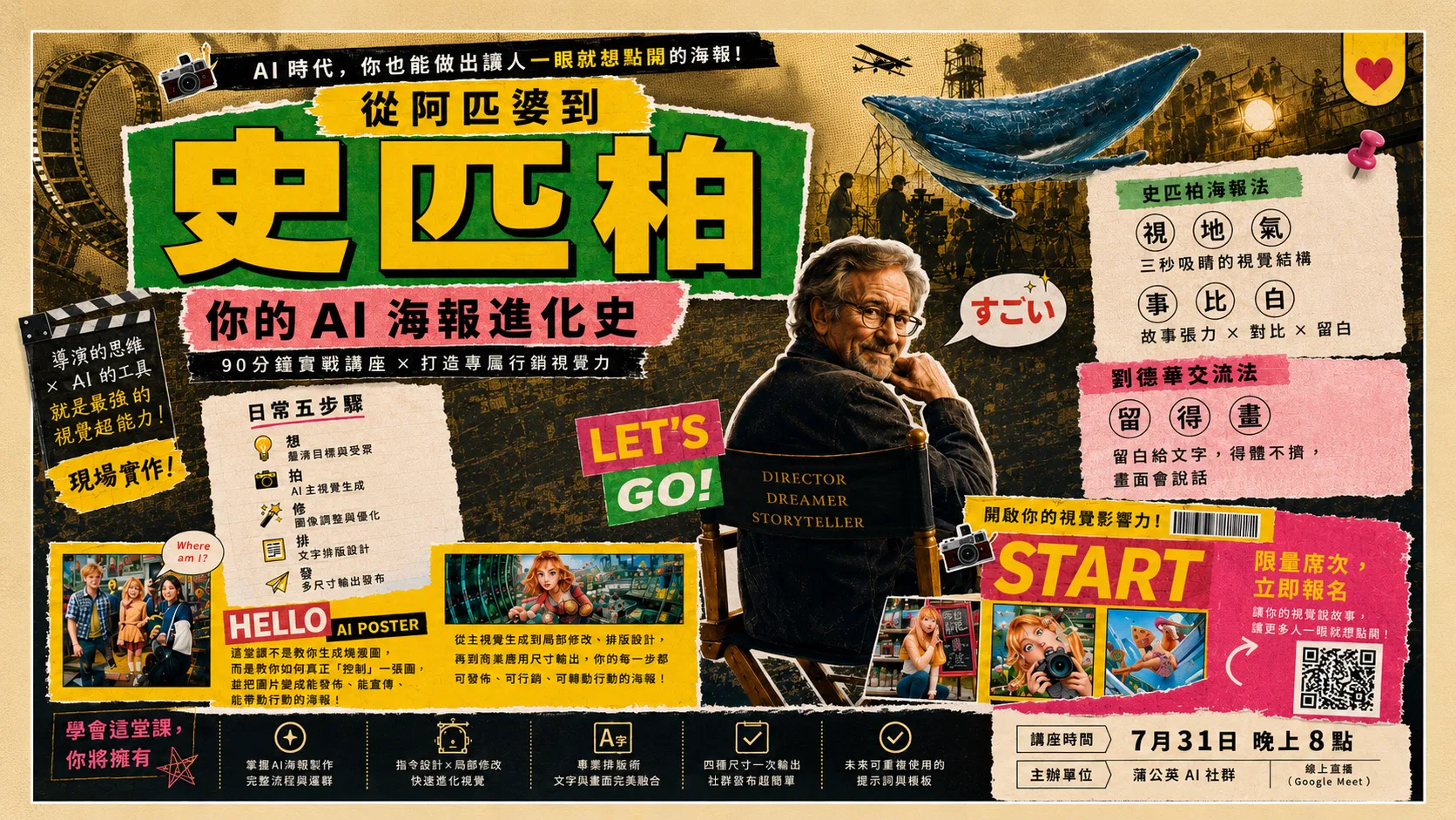從阿匹婆到史匹柏-你的 AI 海報進化史