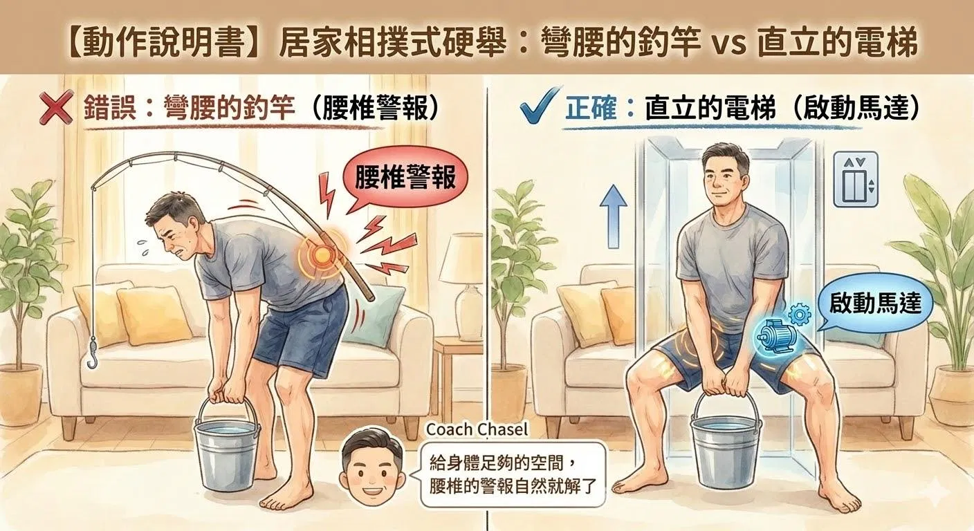【動作說明書】居家相撲式硬舉：你是彎腰的釣竿，還是直立的電梯？ ​