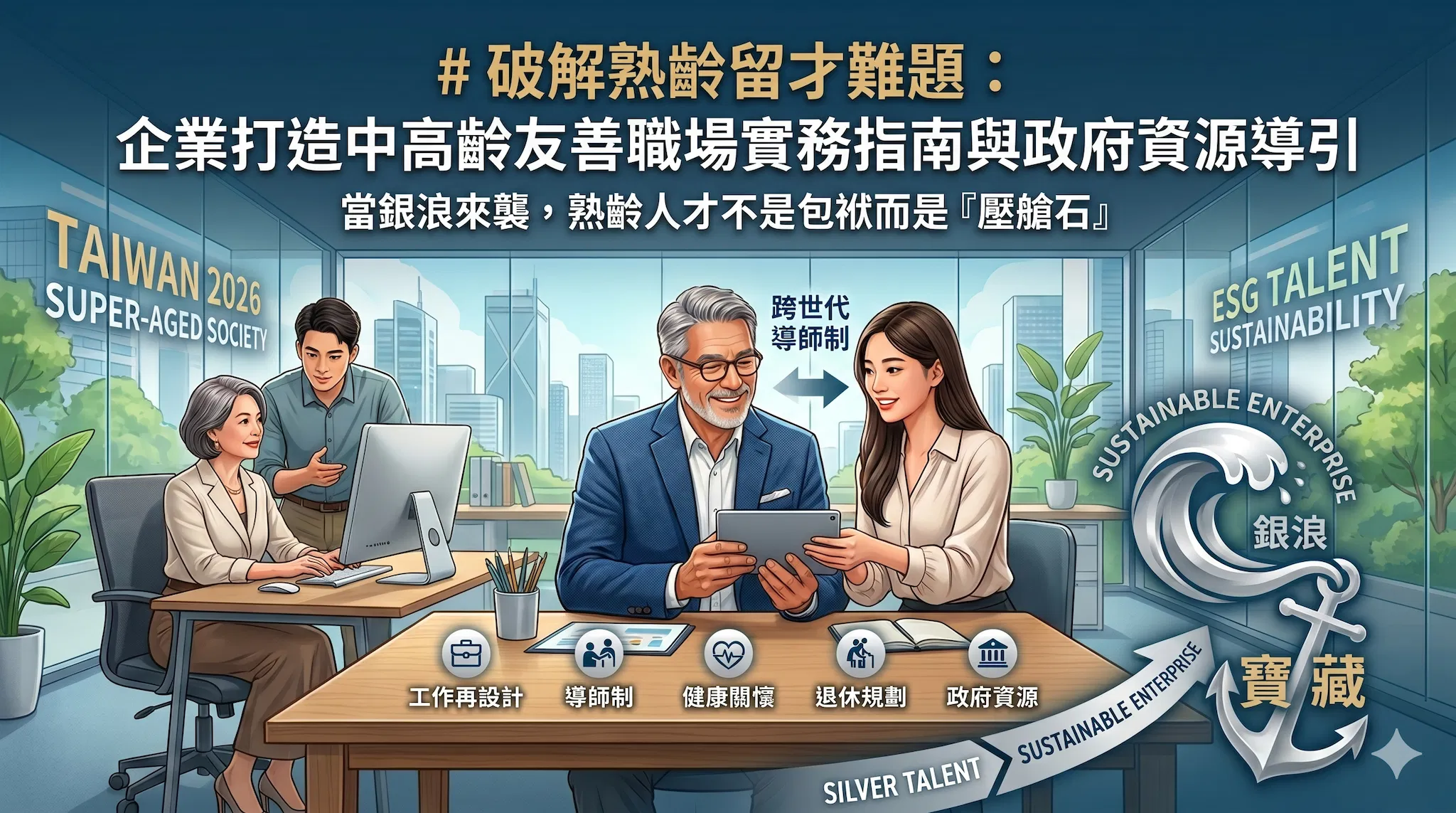 破解熟齡留才難題:企業打造中高齡友善職場實務指南與政府資源導引