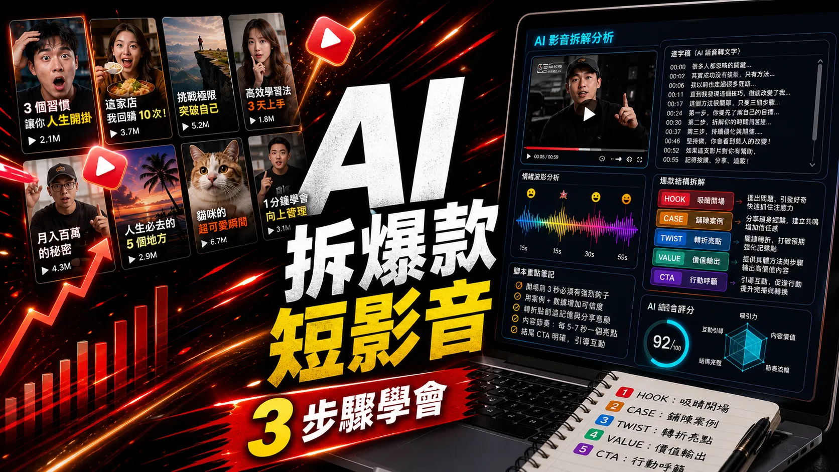 別再憑感覺拍短影音：用 AI 拆解爆款影片的 3 個步驟