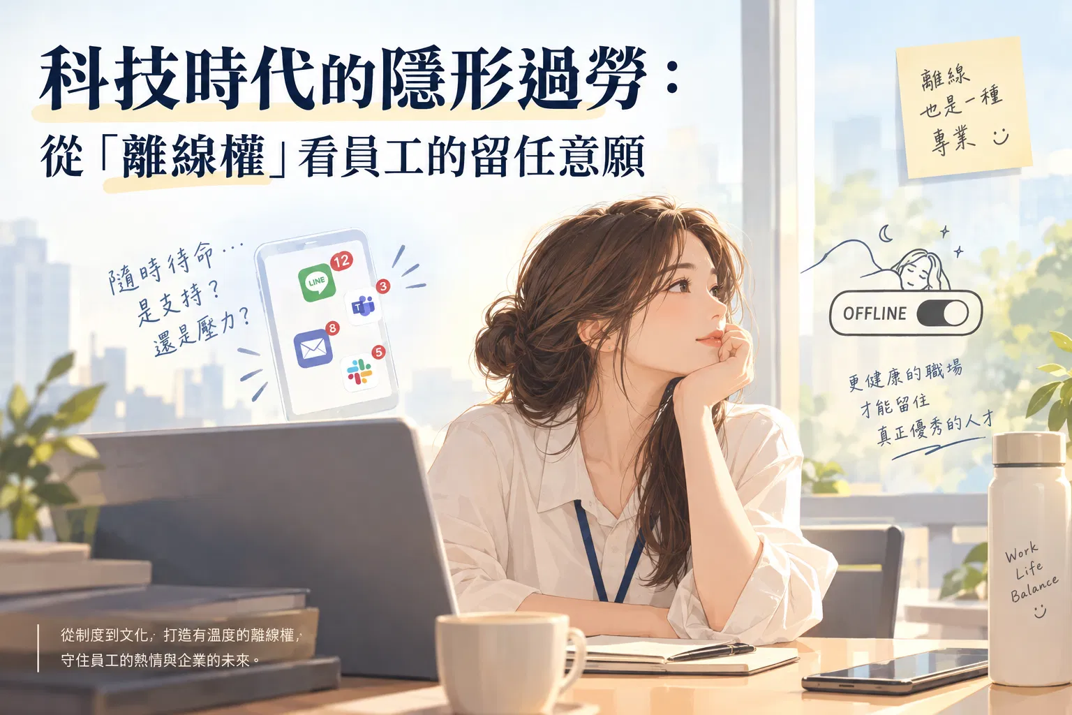 科技時代的隱形過勞：從「離線權」看員工的留任意願