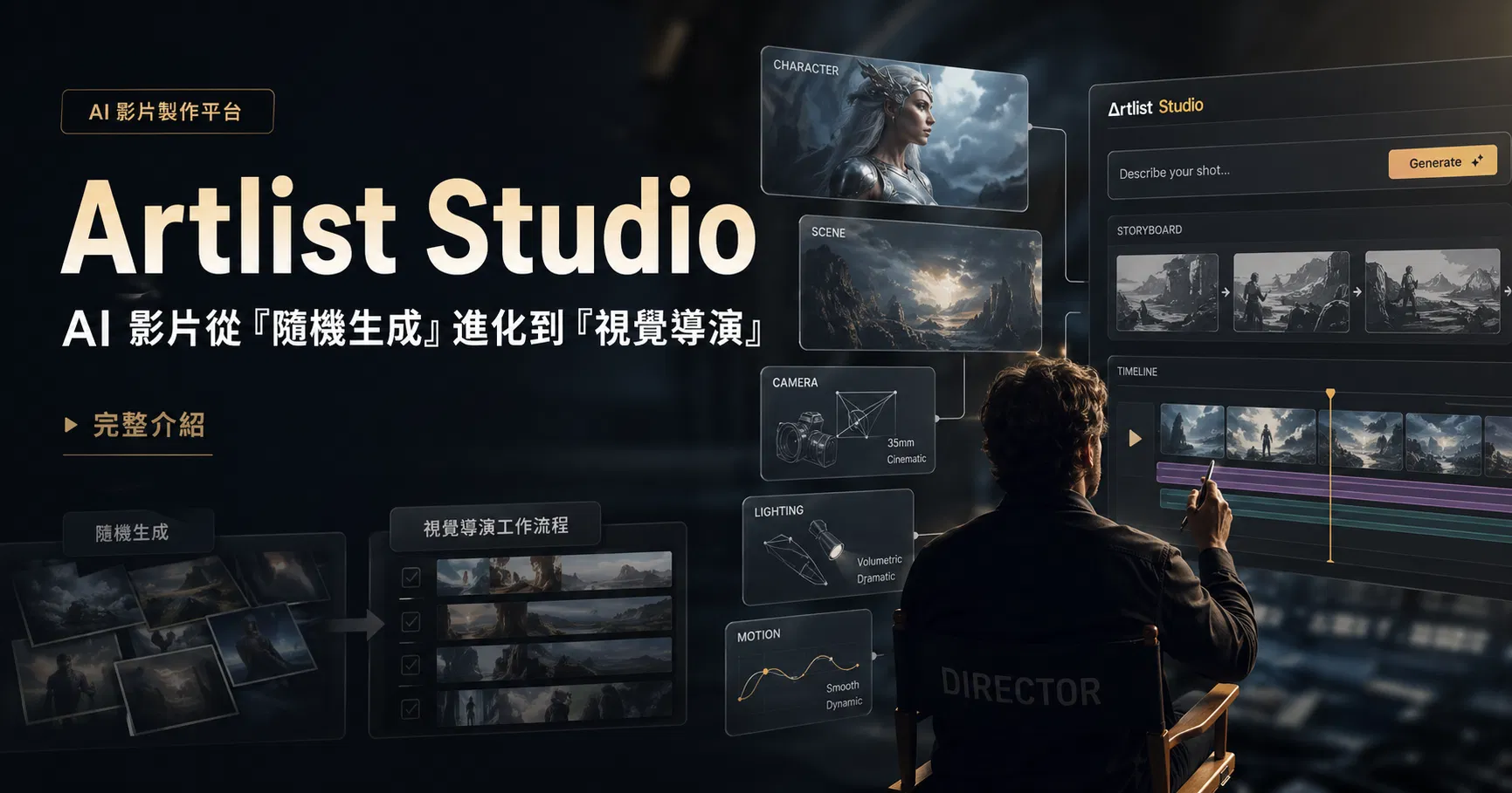 Artlist Studio 完整介紹:AI 影片從「隨機生成」進化到「視覺導演」