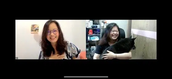 真的沒想到動物溝通線上課，可以變成曬恩愛平台。