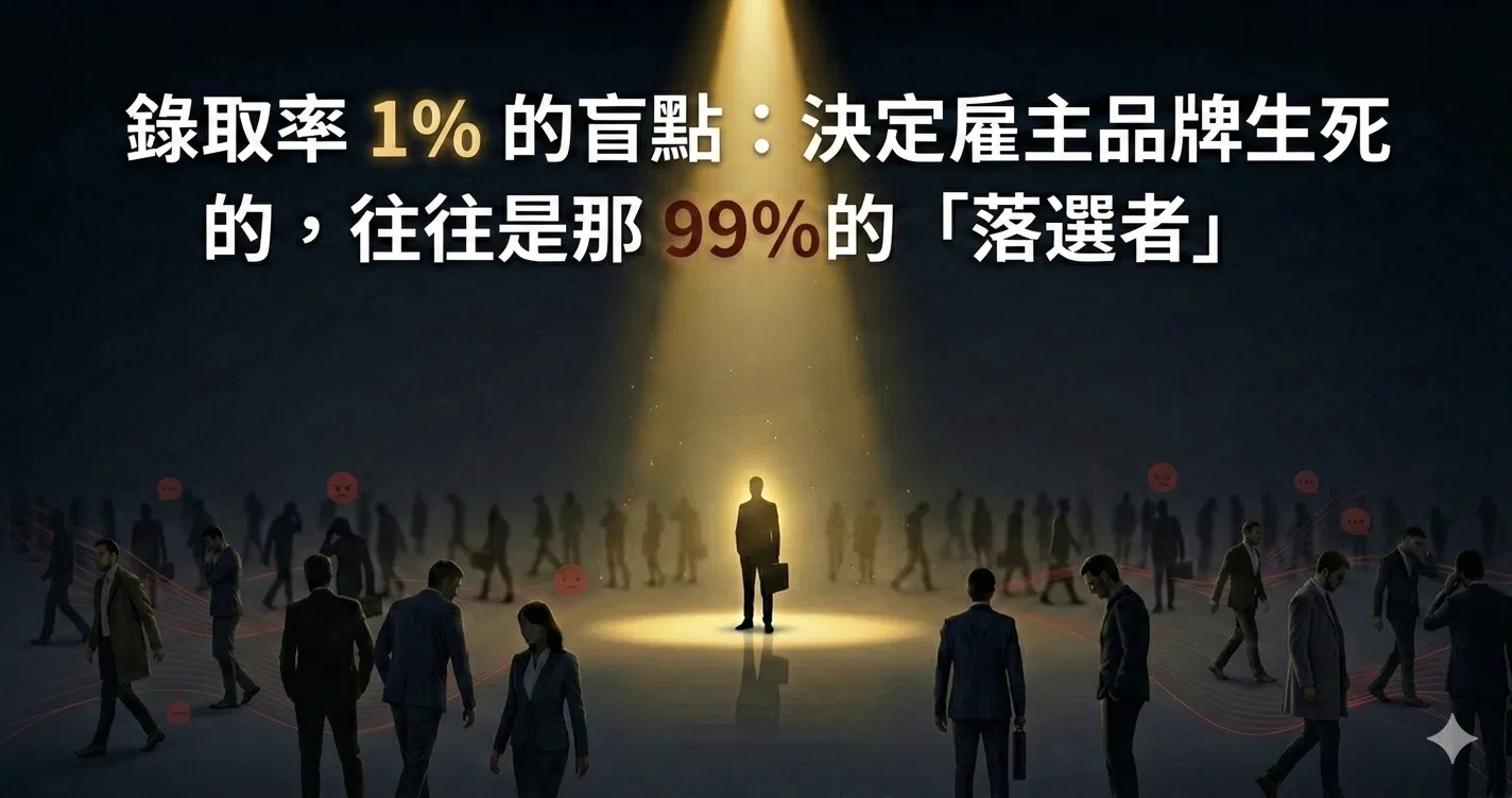 錄取率 1% 的盲點：決定雇主品牌生死的，往往是那 99%的「落選者」