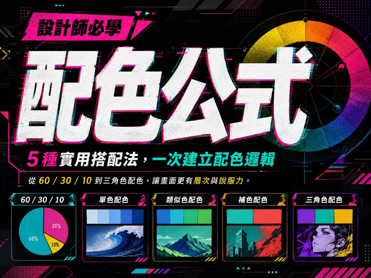 配色公式怎麼用?6 個讓你的畫面不會出錯的設計師思考結構
