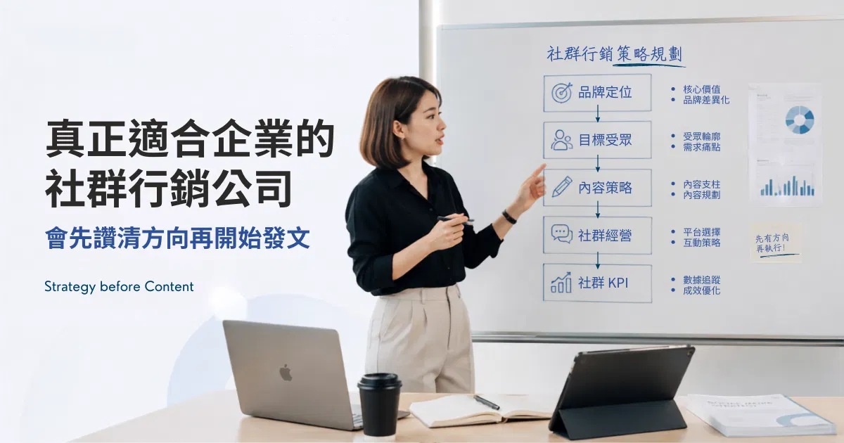 真正適合企業的社群行銷公司會先釐清方向再開始發文｜戴卡洛