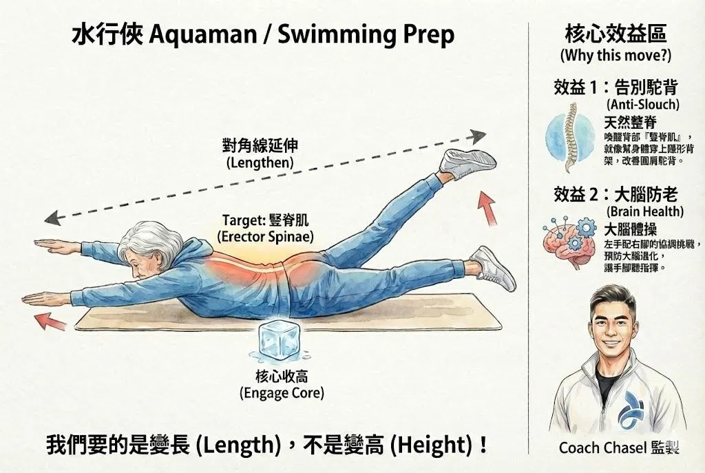 圓肩駝背試試看「水行俠」