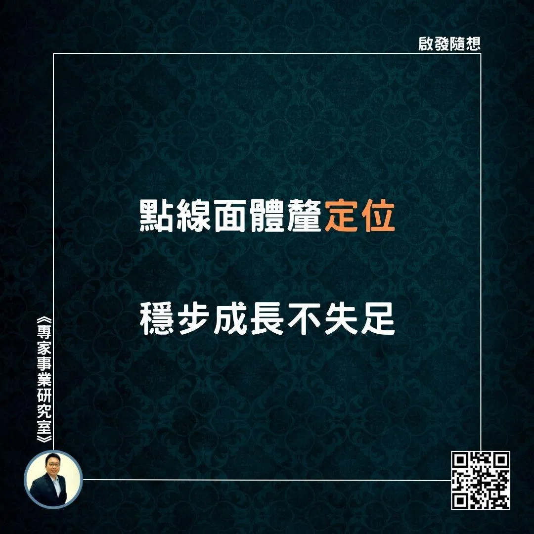 【點線面體釐定位，穩步成長不失足】