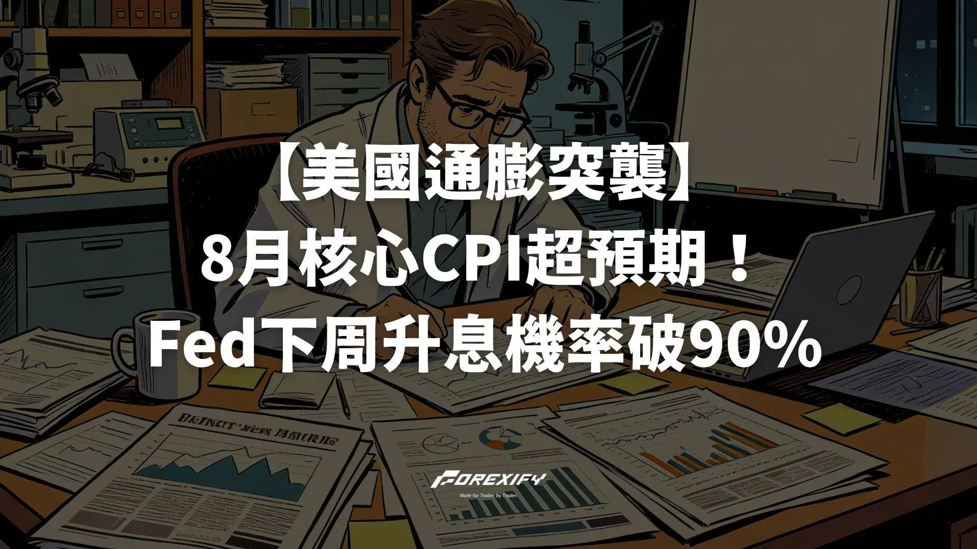 【美國通膨突襲】8月核心CPI超預期！Fed下周升息機率破90%