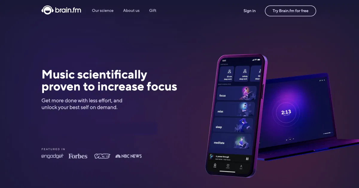 提升2倍專注時間！Brain.fm 科學腦波音樂APP