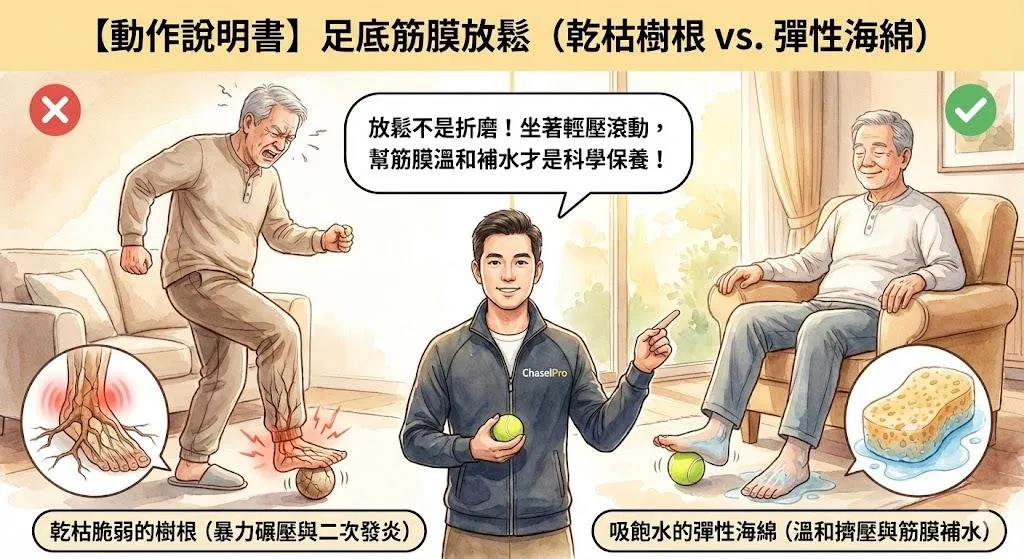 足底筋膜放鬆：你的腳底是乾枯脆弱的樹根，還是吸飽水的彈性海綿？
