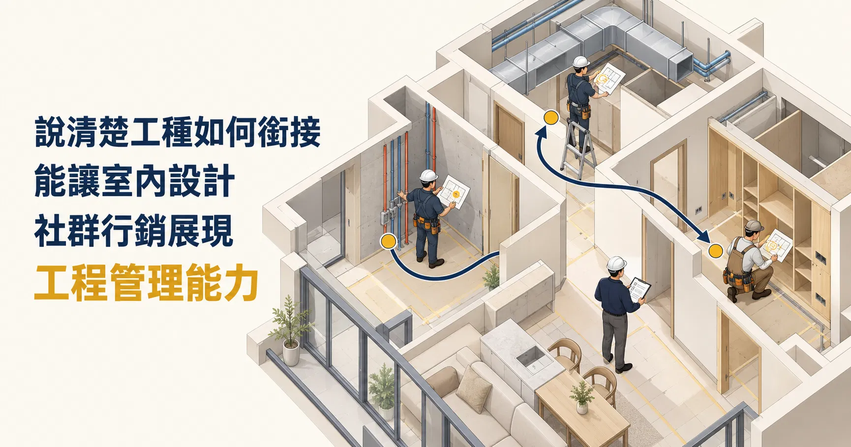 說清楚工種如何銜接能讓室內設計社群行銷展現工程管理能力｜戴卡洛